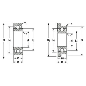 Extended Inner Ring Inch Miniature Ball Bearings_Product Images Extended Inner Ring Inch Miniature Ball Bearings