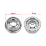 MF105-ZZ Miniature Flange Ball Bearing 5x10x4 Shielded