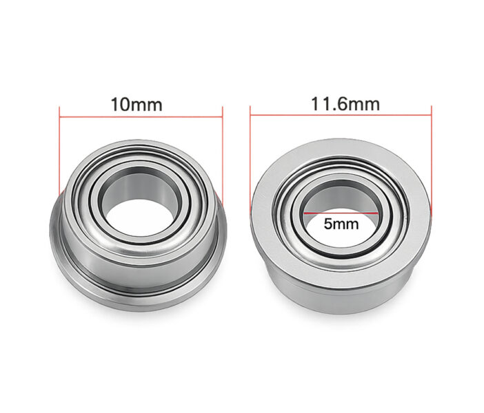 MF105-ZZ Miniature Flange Ball Bearing 5x10x4 Shielded